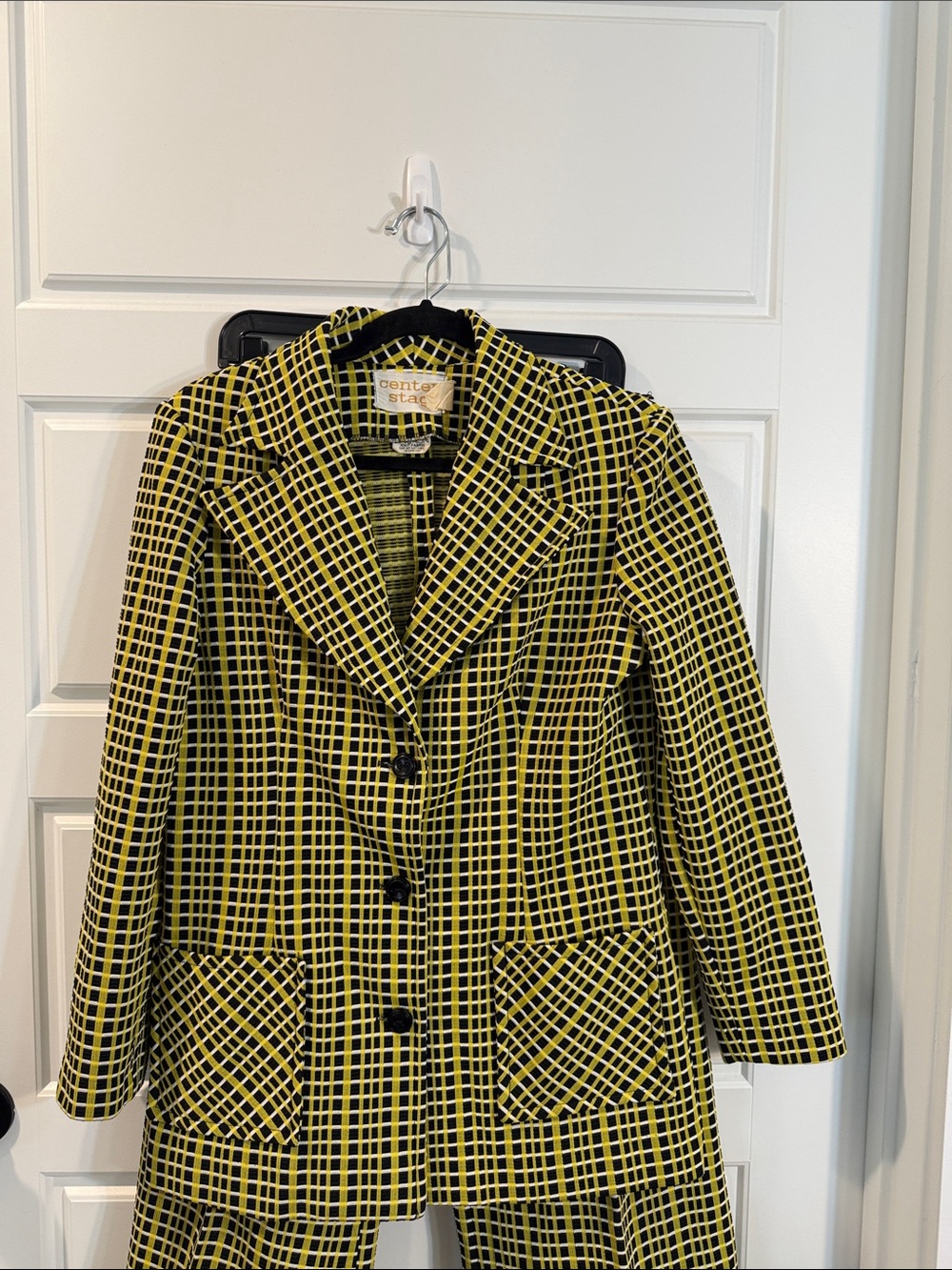 Vintage 70’s Center Stage polyester plaid suit size 14 (vintage runs small) - Picture 2 of 14